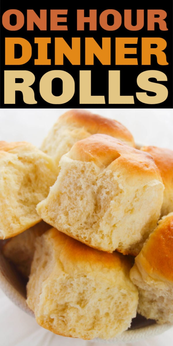 This is the only dinner roll recipe you'll ever need! Soft, fluffy, and buttery rolls made in just one hour. | www.persnicketyplates.com #dinnerrolls #easyrecipe #sidedish #breadrecipe