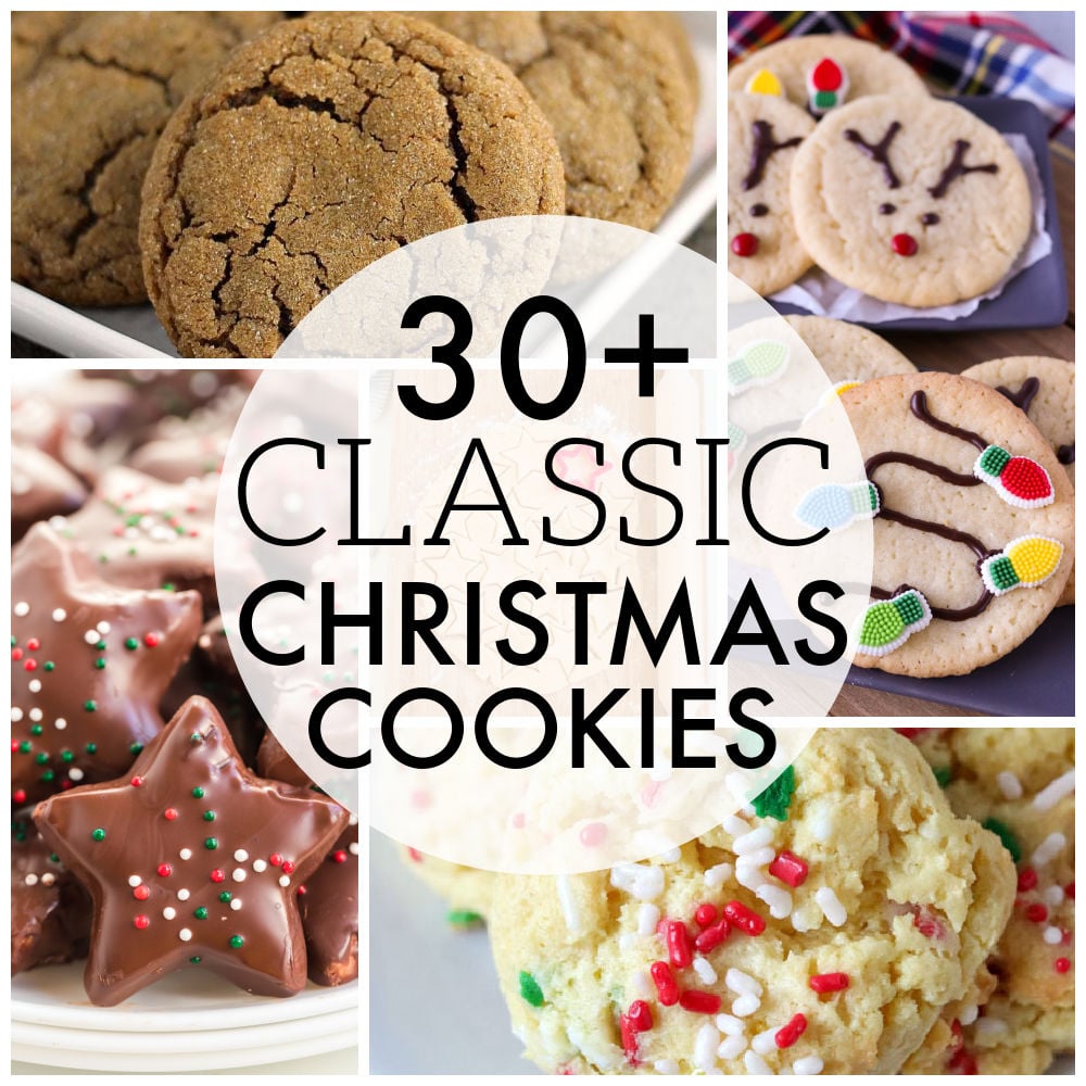 classic christmas cookie collage