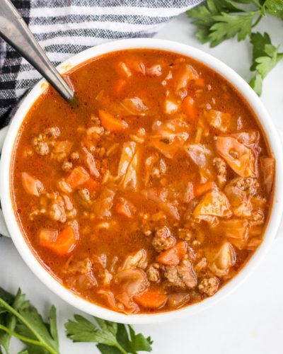Easy Cabbage Roll Soup (stovetop or slow cooker)