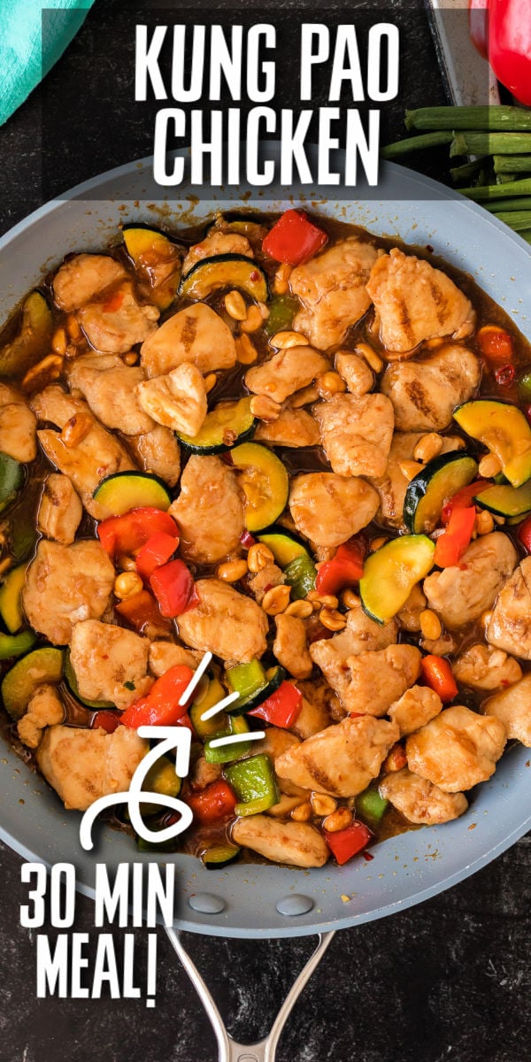 Skip takeout and make Kung Pao Chicken at home! This easy, spicy and salty dish will be ready in just 30 minutes! | www.persnicketyplates.com