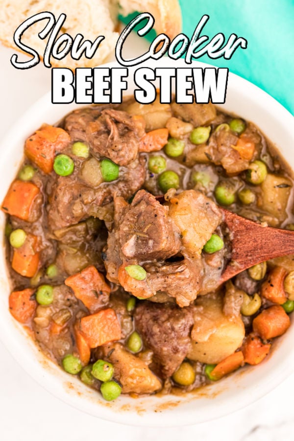 bowl of beef stew with title text overlay