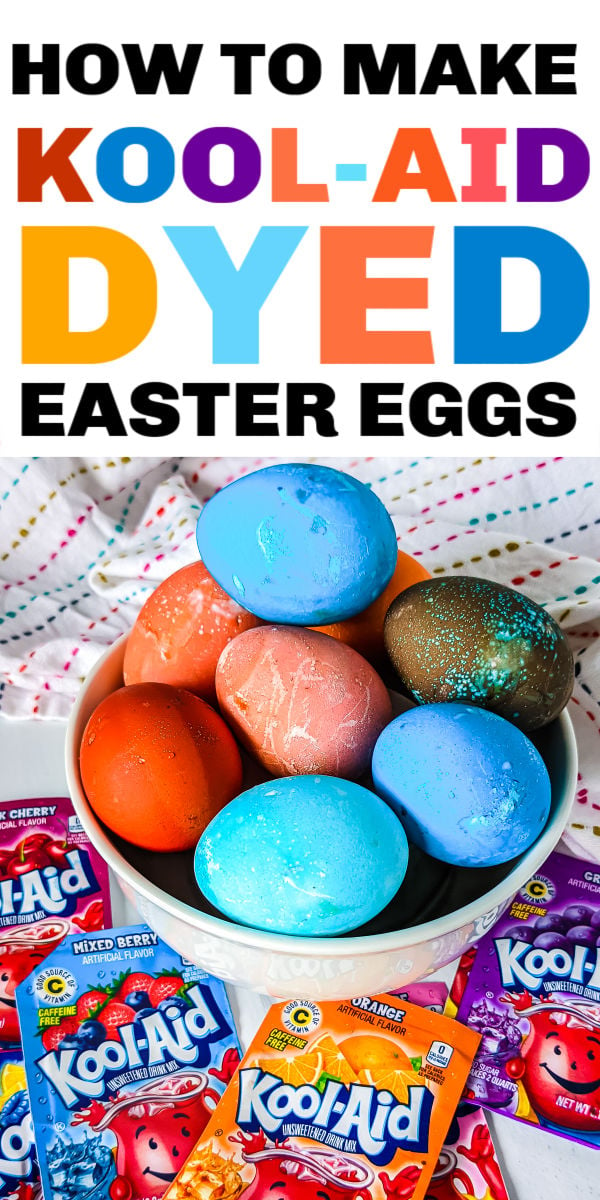 Want to try a new way to do your Easter egg coloring this year? Dyeing Easter eggs with Kool-Aid is different, fun, and smells great - no vinegar! | www.persnicketyplates.com