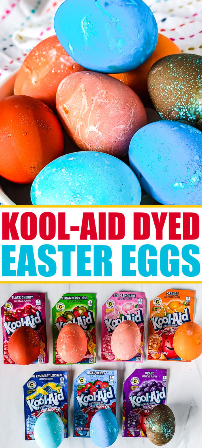Want to try a new way to do your Easter egg coloring this year? Dyeing Easter eggs with Kool-Aid is different, fun, and smells great - no vinegar! | www.persnicketyplates.com