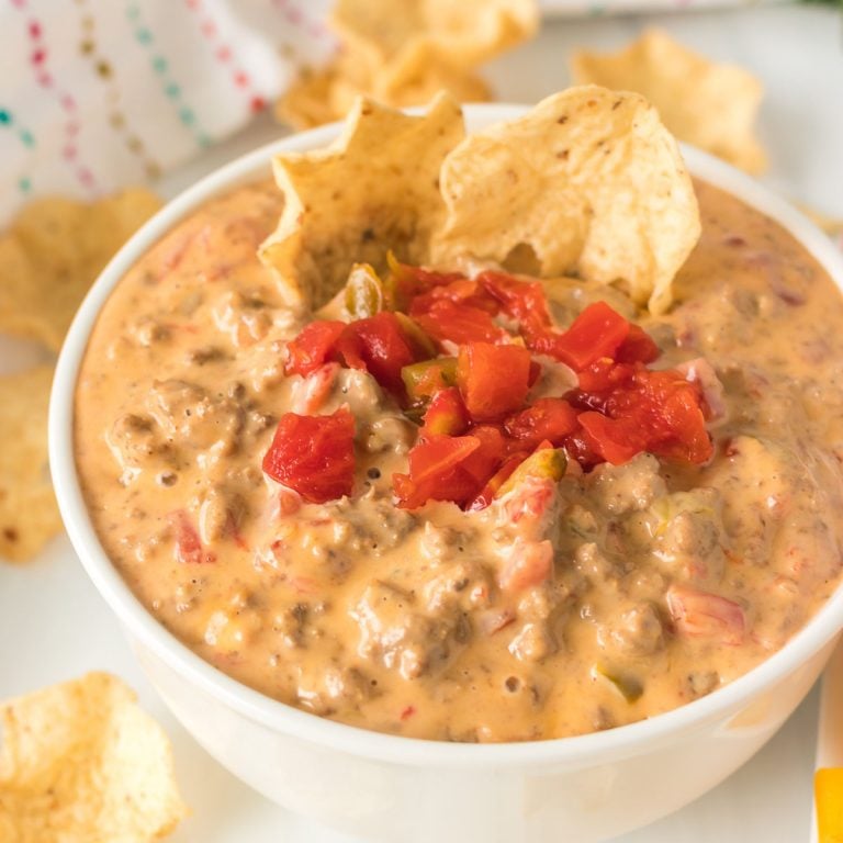 Rotel Dip with Ground Beef (only 3 ingredients!)
