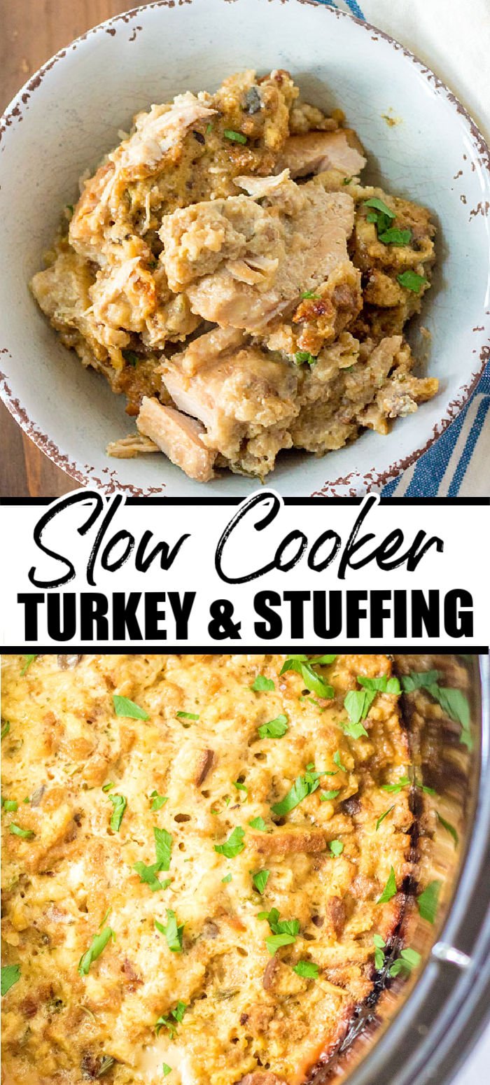 Tender, juicy turkey breast slow cooked with flavor-rich herb stuffing, creamy cream of chicken soup, tangy sour cream, and hearty chicken stock makes the perfect easy weeknight dinner that is both filling and comforting. | www.persnicketyplates.com