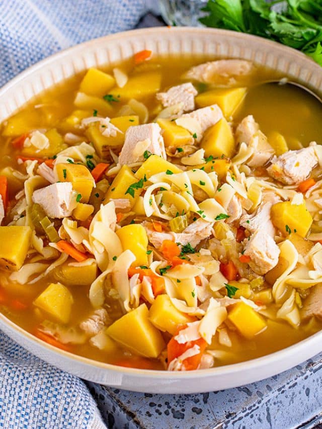 Easy Turkey Noodle Soup in the Slow Cooker