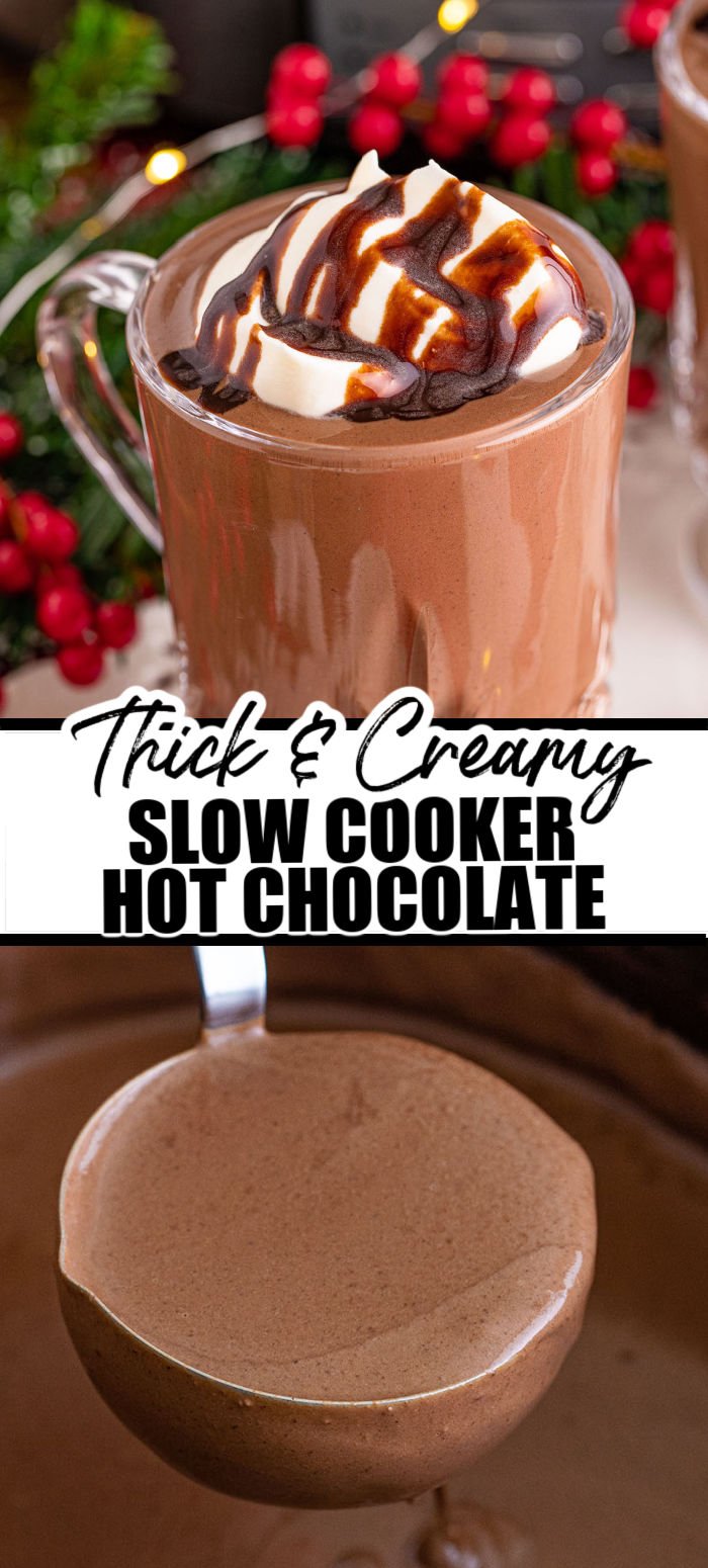 This slow cook hot chocolate recipe is the BEST! It