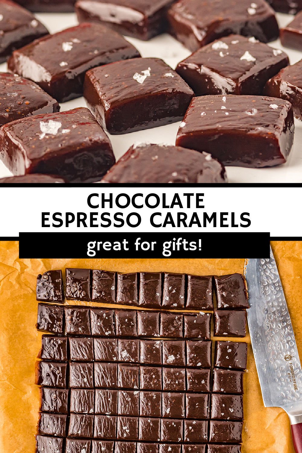 Sea Salt Chocolate Espresso Caramels - decadent cocoa powder, full-bodied, silky heavy cream, pure vanilla,  espresso, and flavor amplifying sea salt come together to make a gloriously soft, chewy caramel that is rich, intense, and perfectly balanced. If you're looking for a new caramel recipe - this is IT!