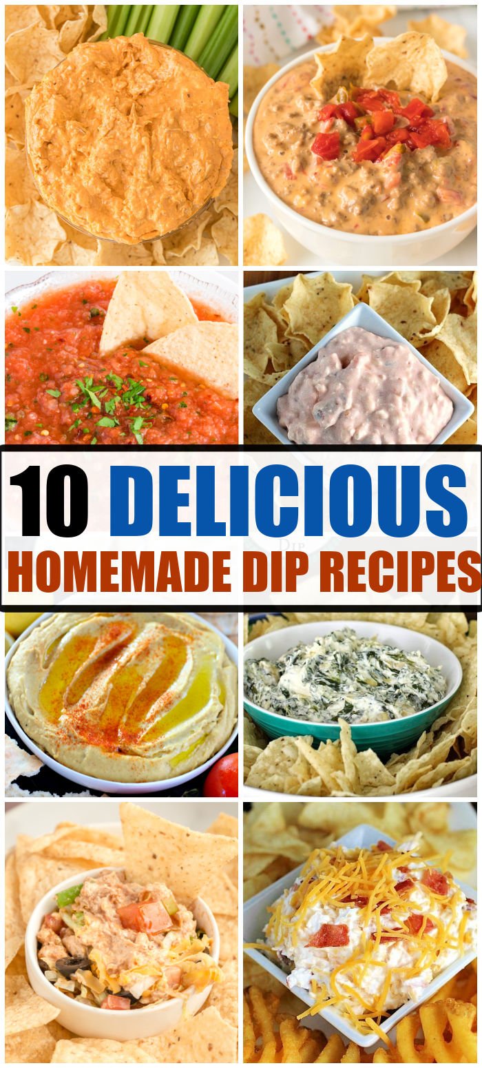 10 of the best homemade dips for chips, crackers & veggies - from delicious fresh salsa to a creamy herb-rich garlic dip to a tongue-tingling buffalo chicken dip, this list of dip recipes has something for everyone and for every occasion! | www.persnicketyplates.com