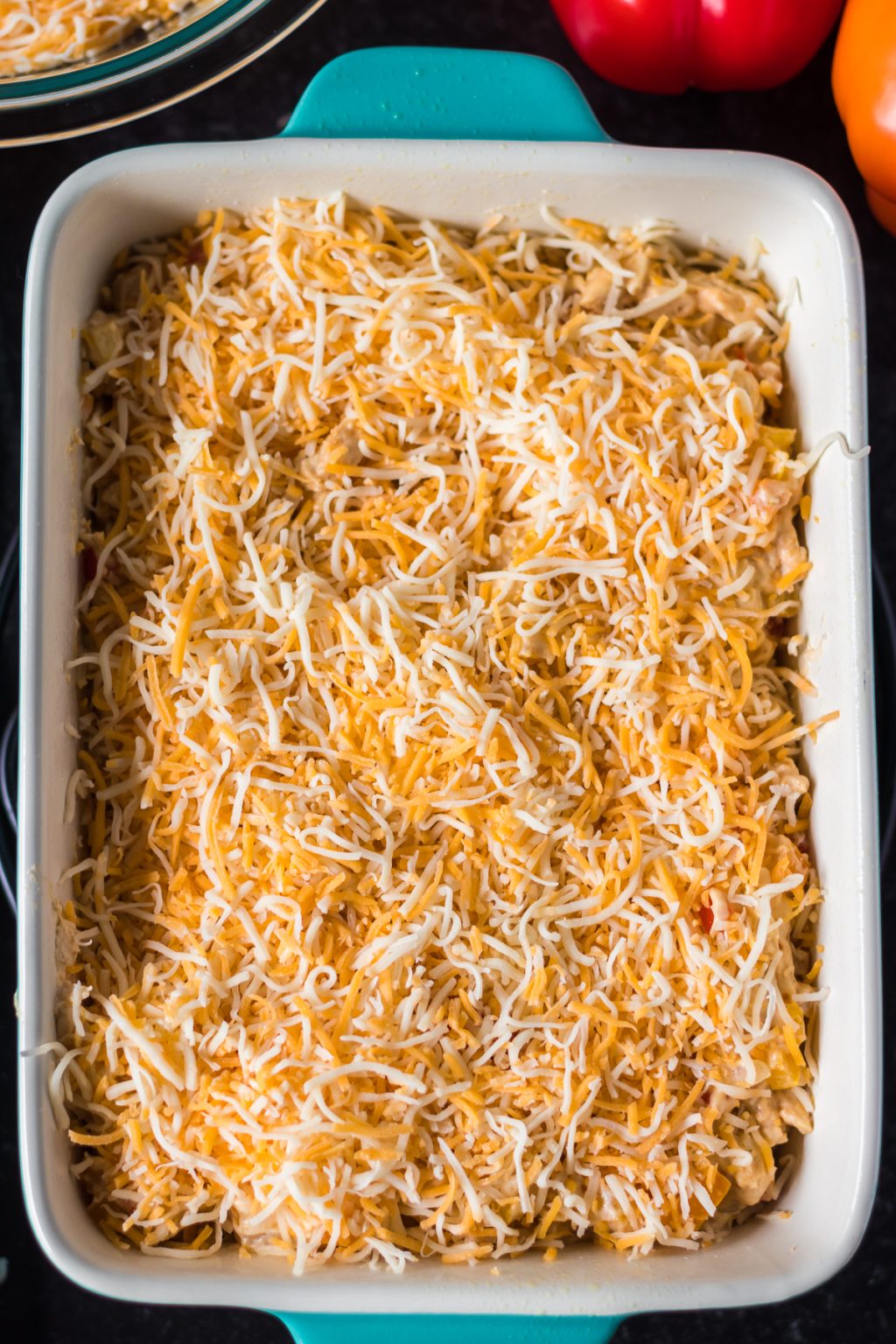 Homemade Cheesy Chicken Fajita Casserole
