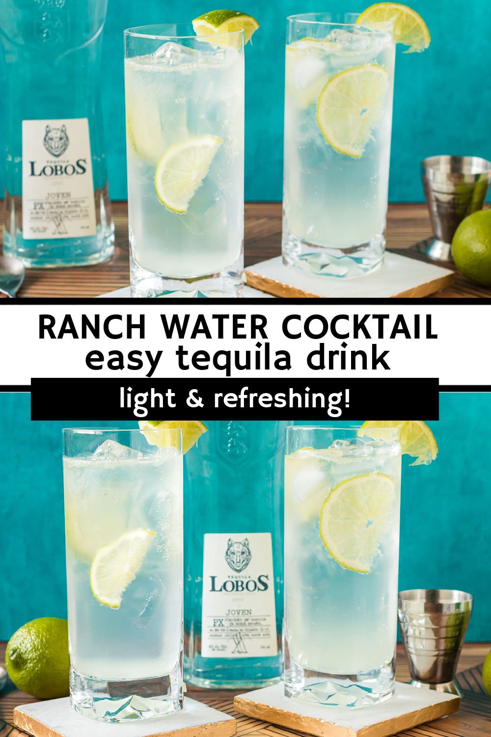 3 Ingredient Ranch Water Cocktail - earthy with sweet undertones, this top-shelf tequila cocktail recipe is paired with bubbly carbonated water and vibrant, citrusy lime. It is sure to awaken your taste buds - making this ranch water cocktail the perfect addition to any summer get-together. | www.persnicketyplates.com