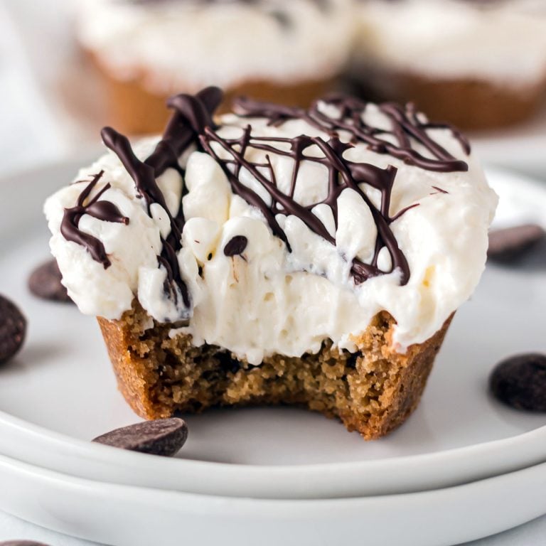Cheesecake Cookie Cups (chocolate chip cookie base!)