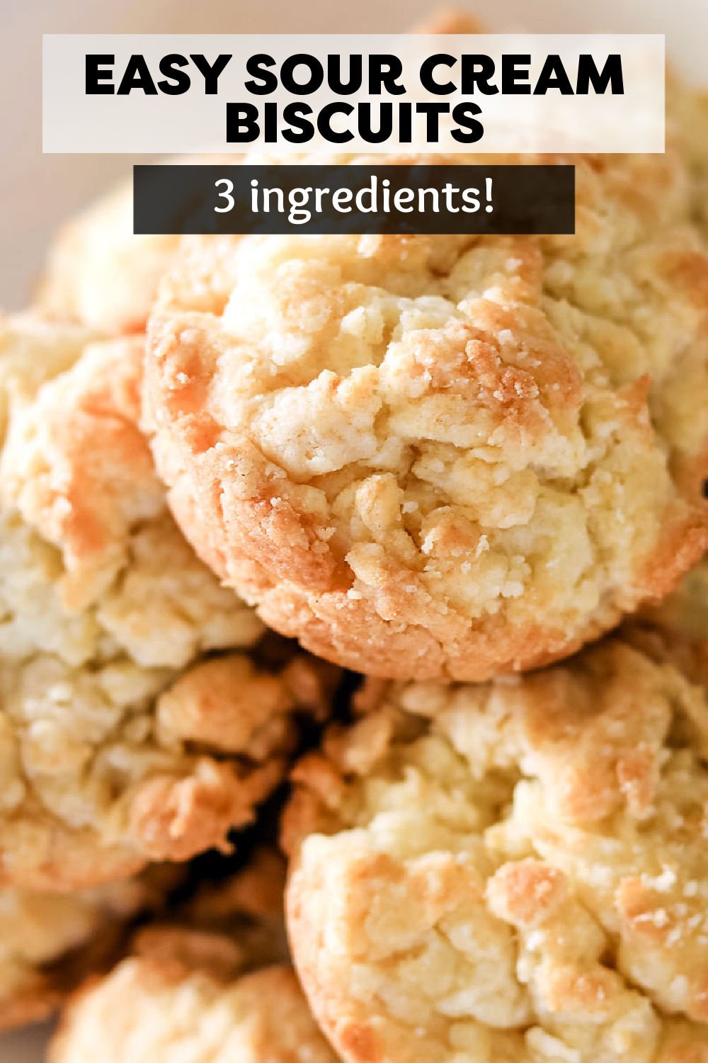 Did you know you can make homemade biscuits with just three ingredients? They are so easy - all you need is self-rising flour, butter, and sour cream to make buttery drop biscuits. | www.persnicketyplates.com