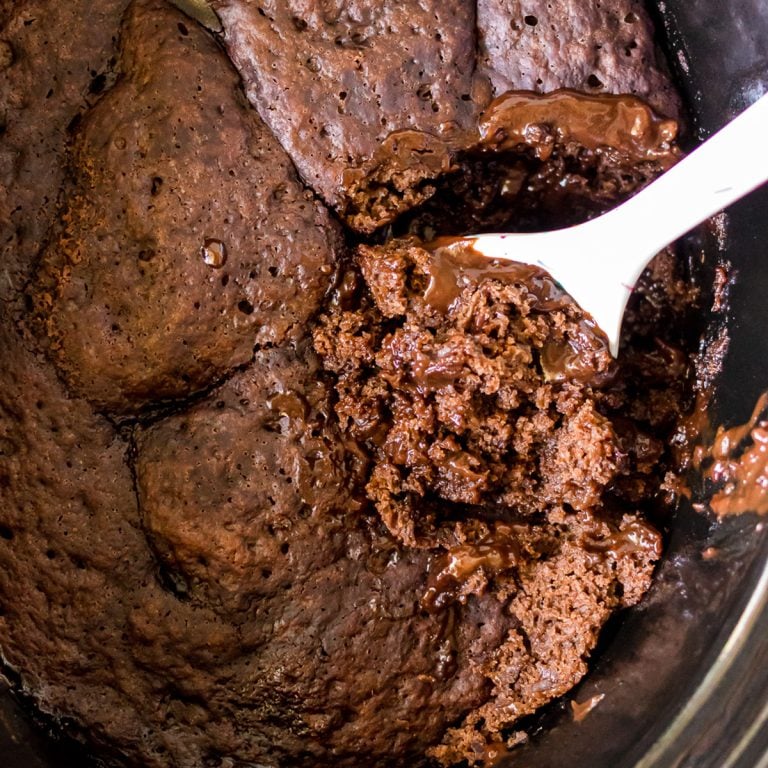 Slow Cooker Chocolate Lava Cake {from scratch!}