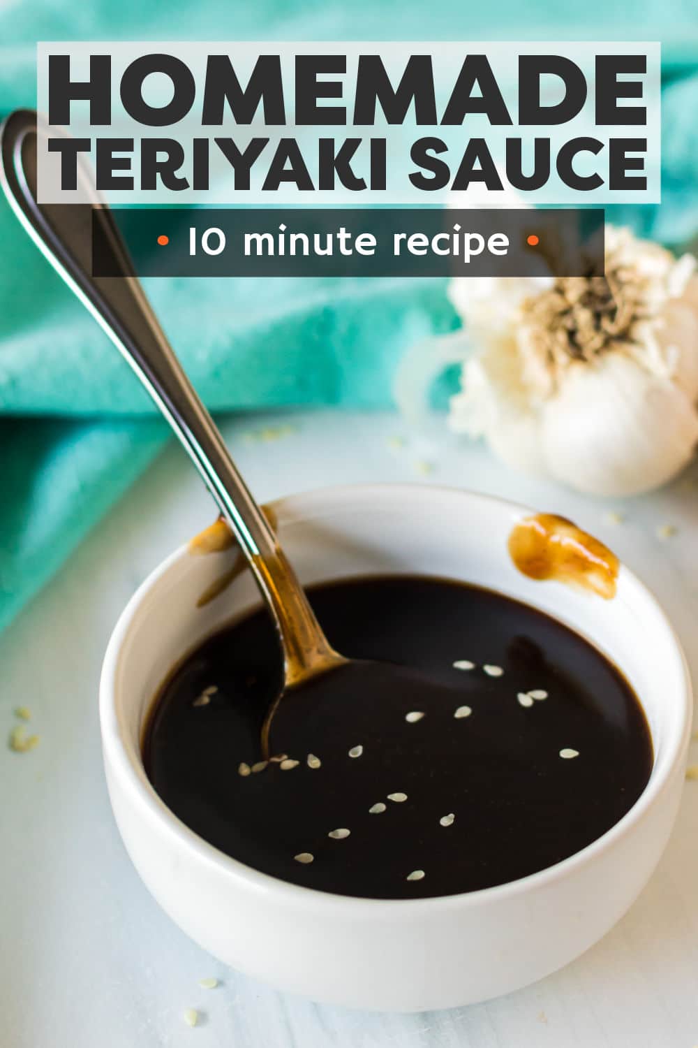 Homemade teriyaki sauce is so versatile and comes together in 10 minutes using just a handful of simple ingredients. This popular sweet and savory sauce is a recipe you'll use over and over again as a dip, a glaze, a marinade, and in all your tasty stir-fries! | www.persnicketyplates.com