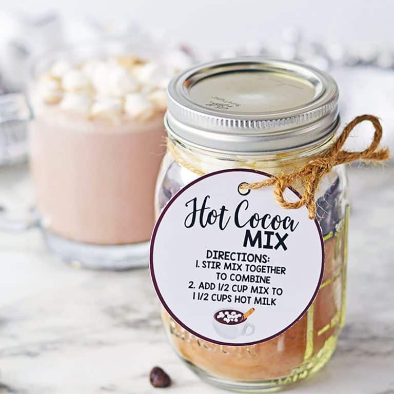 Homemade Hot Cocoa Mix: with gift tag printable