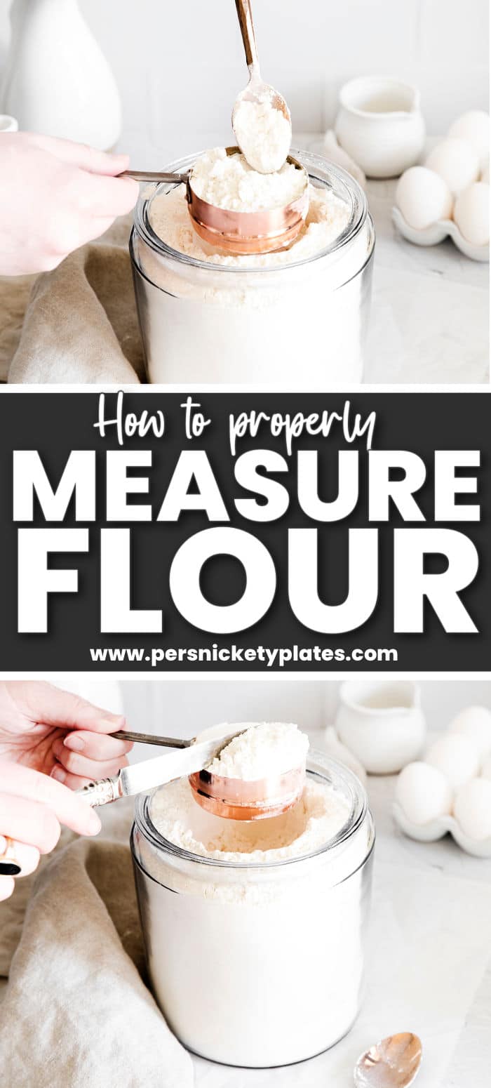 Learn how to measure flour properly and avoid common mistakes often made by so many of us! Build your confidence in the kitchen, and never again worry about serving less-than-spectacular desserts to all your friends and loved ones! | www.persnicketyplates.com