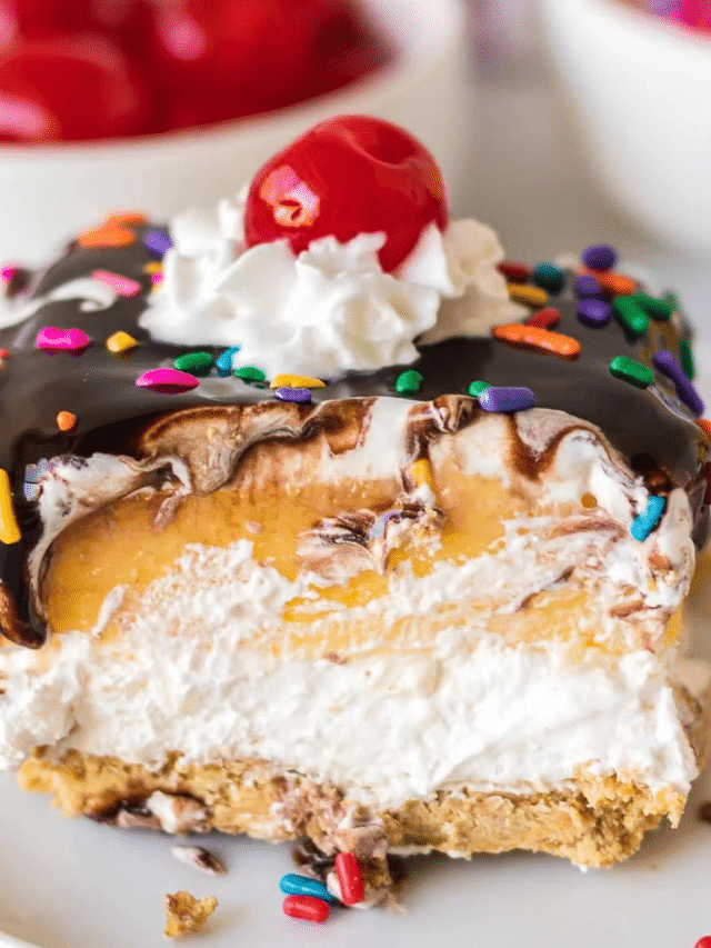No Bake Banana Split