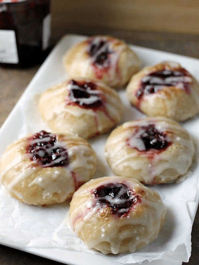 Easy Raspberry Thumbprint Donuts!