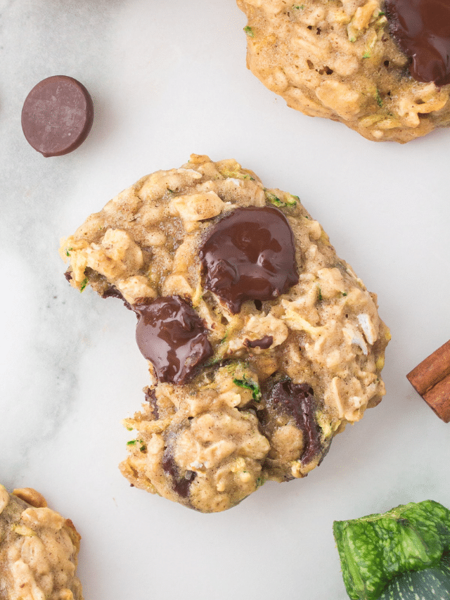Easy Zucchini Oatmeal Cookies with Chocolate Chips