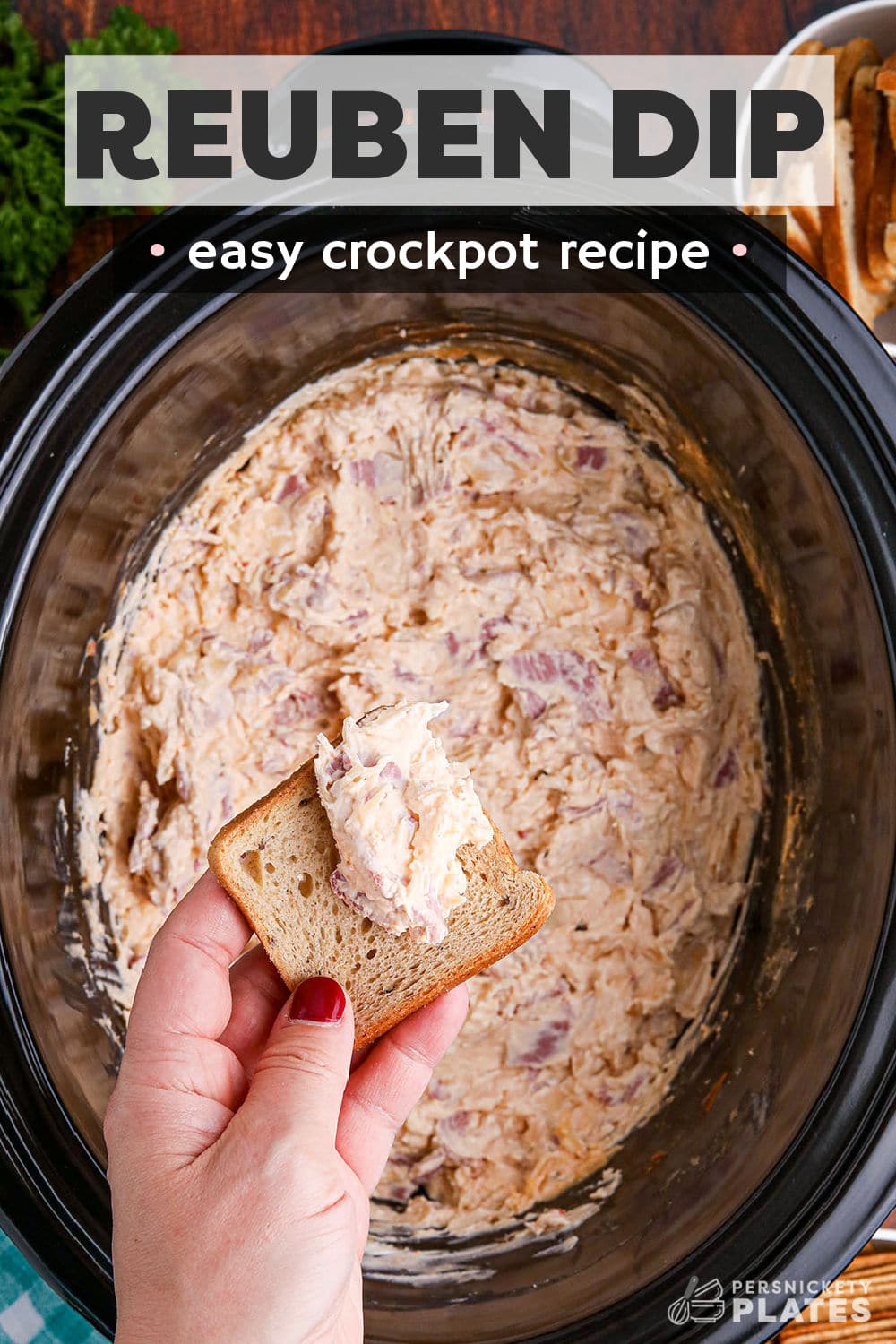 Crockpot Reuben Dip Recipe - My Heavenly Recipes