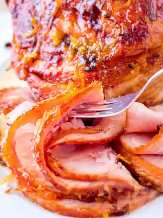 Baked Orange Honey Spiral Ham – perfect holiday recipe!