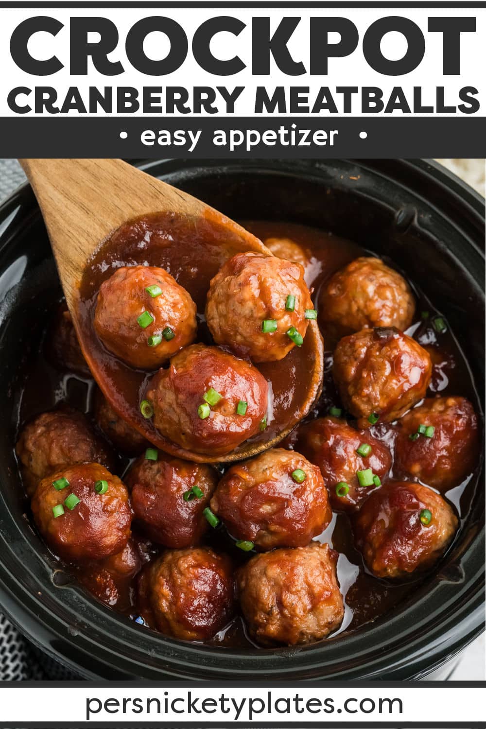 Cranberry meatballs are sweet and tangy and bursting with flavor. It’s easier than ever to make these sweet and zesty meatballs in the slow cooker, with a sauce that takes them to the next level. | www.persnicketyplates.com