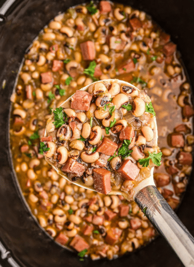 Slow Cooker Black Eyed Peas with Ham