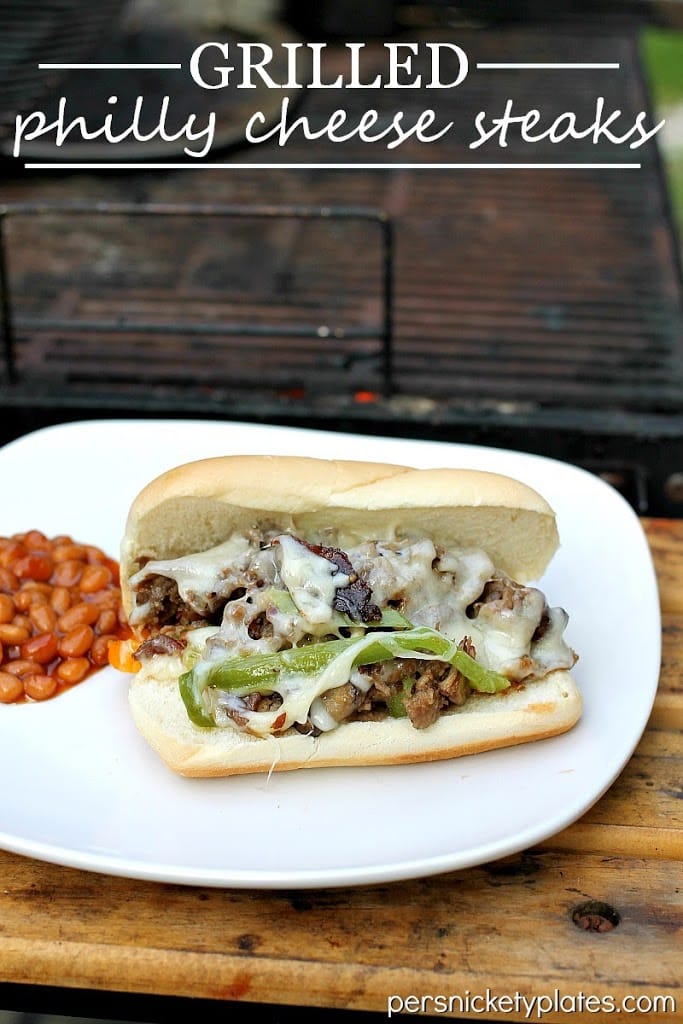 Grilled Philly Cheese Steak Sandwiches {& Gourmet Grillware Giveaway} | Persnickety Plates